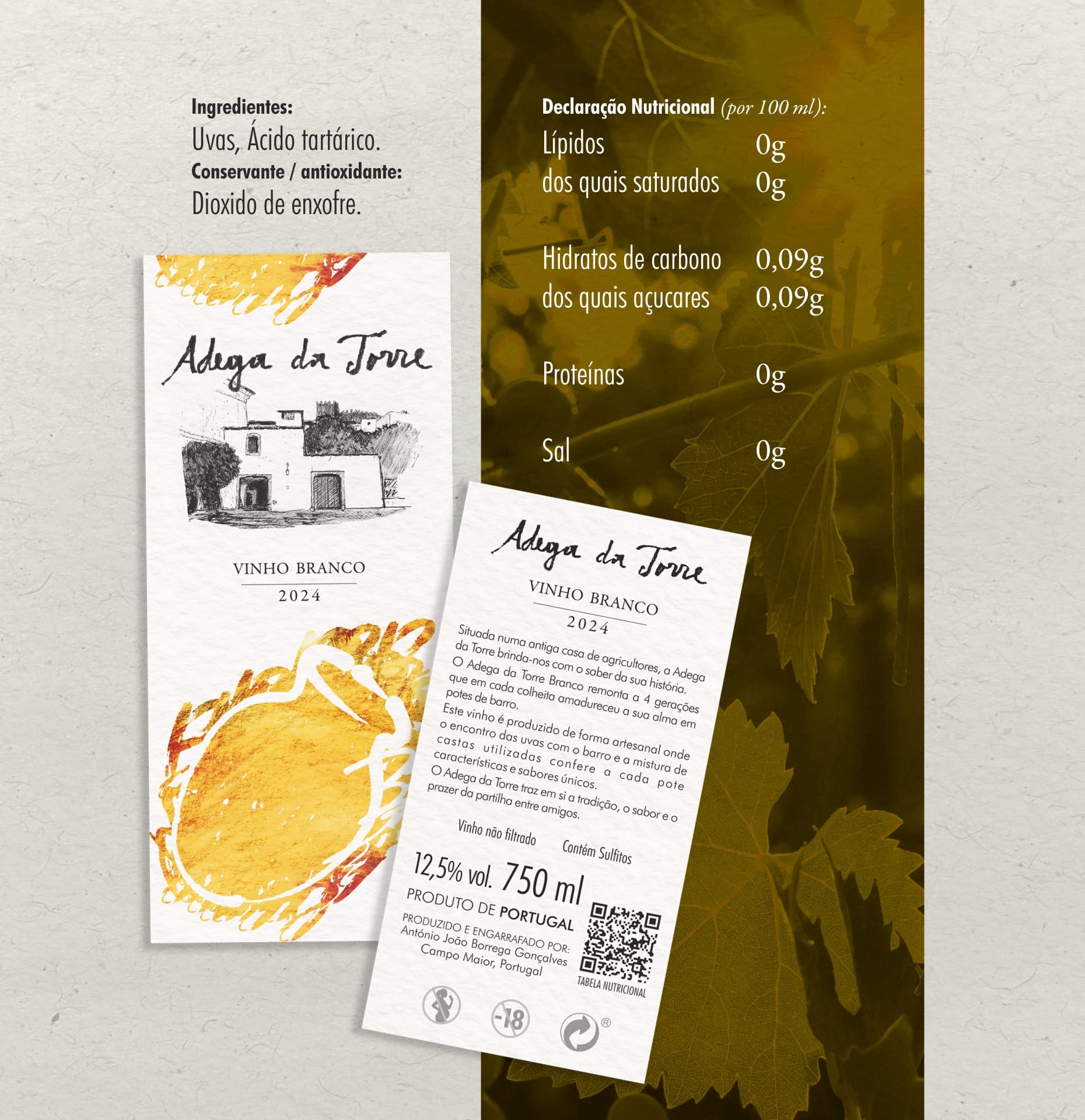 Branco: Tabela nutricional